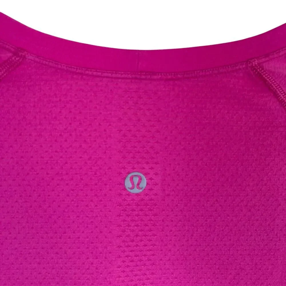 Lululemon Swiftly Tech Long Sleeve Running Shirt Race Length Sonic Pink STAINS